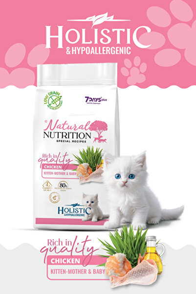 Natural Nutrition PREMIUM Tavuklu Kuru Yavru Kedi Maması 2 kg Kitten-Mother-Baby
