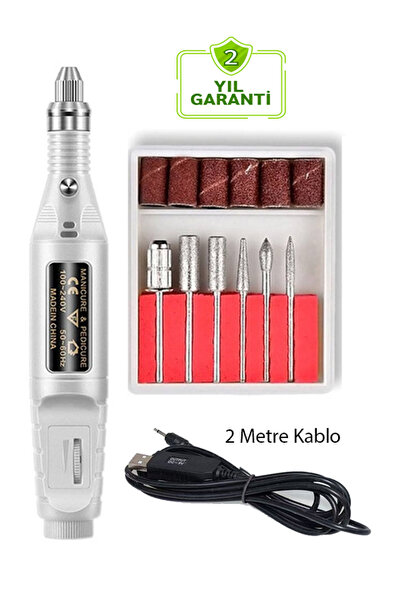 Nail Master Usb Elektrikli Yeni Nesil Tırnak Törpü Seti Manikür Pedikür Protez Ayak Nasır Mantar Freze Makinesi