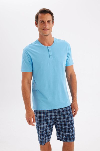 DeFacto Regular Fit Short Sleeve Pajama Shorts - C2873AX24HS