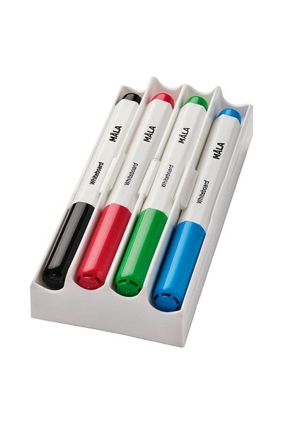 IKEA MÅLA Whiteboard pen with holder/eraser, mixed colours