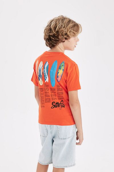 DeFacto Boy's Short Sleeve Crew Neck T-Shirt - C3315A824SM