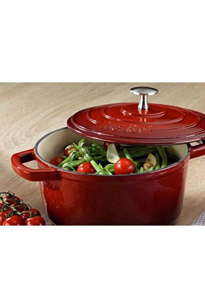 KELA Keck Lang Cast iron baking tray with lid CALIDO 21 cm red