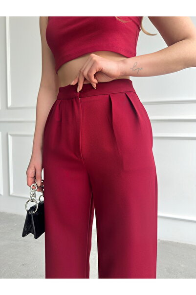 Linen Butik Διπλό κρεπ |   Πλισέ παντελόνι Palazzo