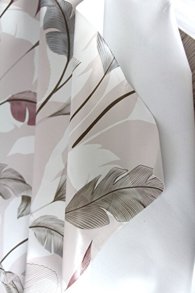 DDHOME Erasable Fiber Pvc Oilcloth Table Cloth 1254-2 Featherleaf