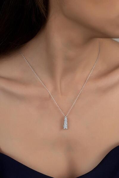 Swarovski Union Zirconia Kadın Üçtaş Gümüş Kolye