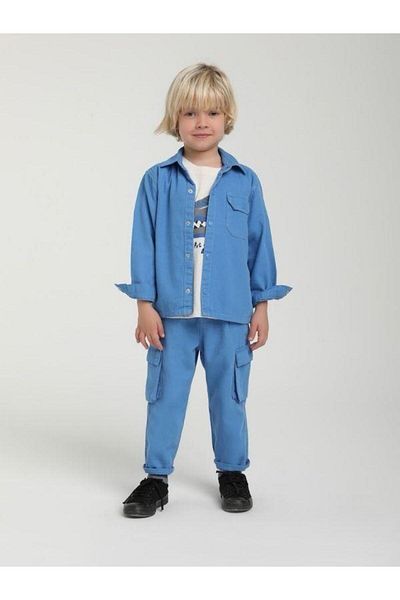 Zekids Jachetă cu glugă pentru băiat cu buzunare