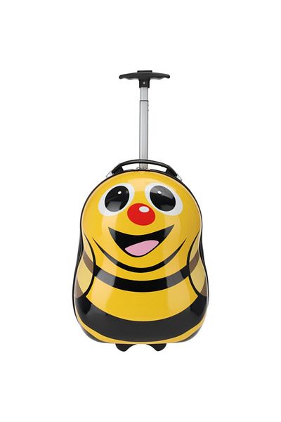 Excellent Houseware Bagaj pentru copii, geantă de călătorie și rucsac pe roți, albină