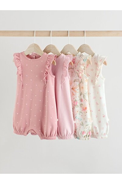 Next Baby 100% Cotton Pink Floral Patterned 4 Tulum