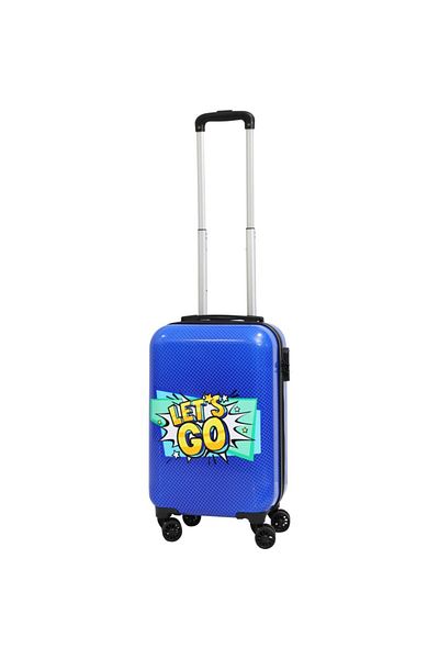 Excellent Houseware Bagaj de mână pentru avioane pe roți 51 x 33 x 21,5 cm LETS GO