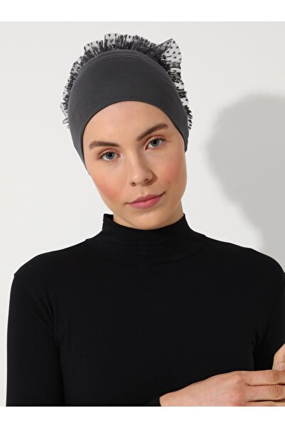 Tuva Μπόνε κουμπιού από καμβά ανθρακί