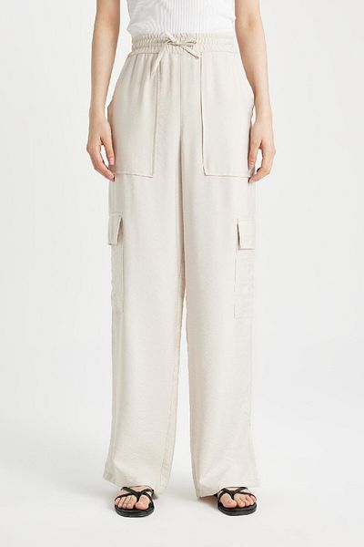 DeFacto Hohe Taille, weites Bein, lange Hose mit breiten Beintaschen, A9212AX24SM