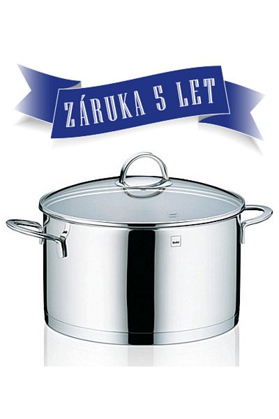 KELA Keck Lang Oala inox cu capac din sticla 6 l CAILIN