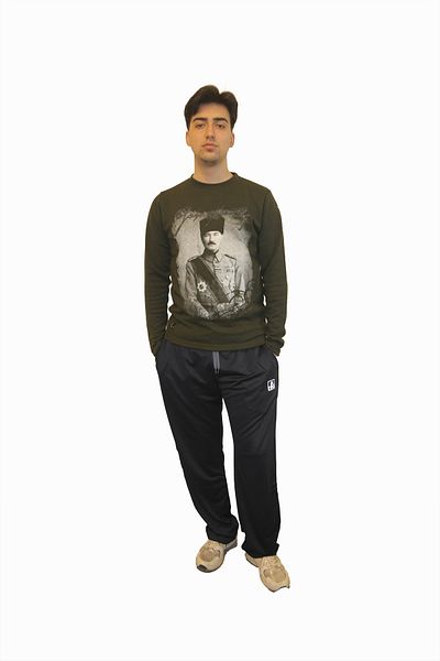 rood Φούτερ Unisex με 2 κλωστές Loose Cut