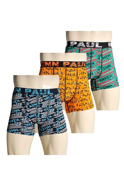 Kennpaul 3 Pack Men's Patterned Cotton Luxury Boxers