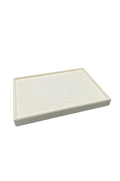 MeGass Dekor Domestic Production Suede Fabric Cream Color Westerned 34-24 cm Drawer Ring Table Stand