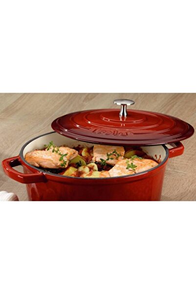 KELA Keck Lang Cast iron baking tray with lid CALIDO 26 cm red