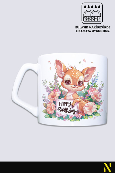 nilizma كوب كوب على شكل غزال لطيف لعيد الميلاد السعيد 225 مل