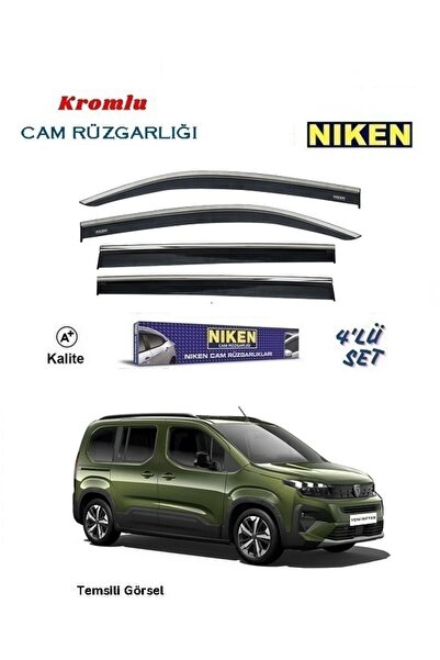 Niken Peugeot Yeni Rifter (2024-2025) Cam Rüzgarlığı'4lü Set