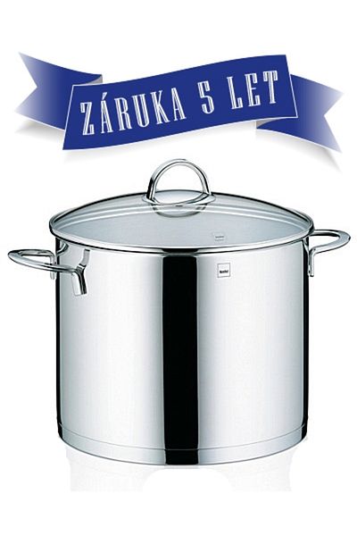 KELA Keck Lang Oala inox cu capac din sticla 9 l CAILIN