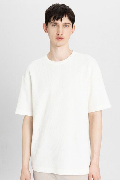 DeFacto Μπλουζάκι με κοντό μανίκι Relaxed Cut Crew Neck C3701ax24sp