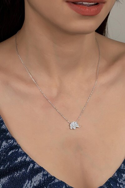 Swarovski Union Zirconia Kadın Fil Gümüş Kolye