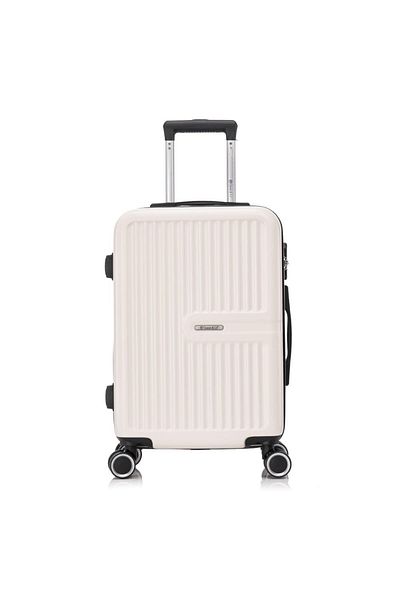 Quasar & Co. Troler De Cabina Platinum,55x37x20cm,troller Bagaj De Mana,valiza Cabina,4 Roti Duble,abs,ivoire