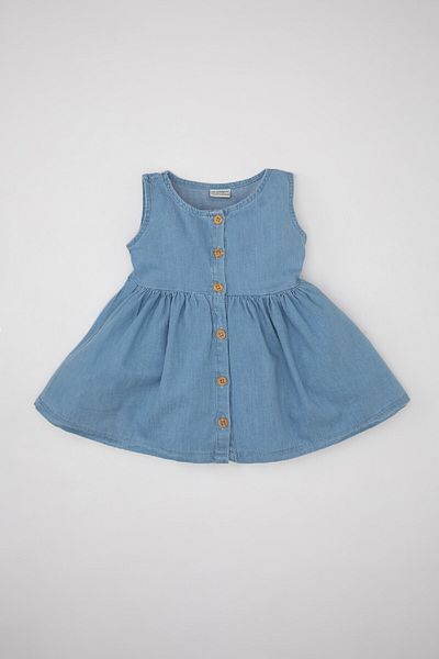 DeFacto Rochie Jean fără mâneci fetiță C3576A524SM