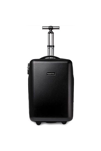 Quasar & Co. Trolley Backpack, Condor Model, Wheeled Backpack, Laptop Carry-on, Abs/Oxford, Black