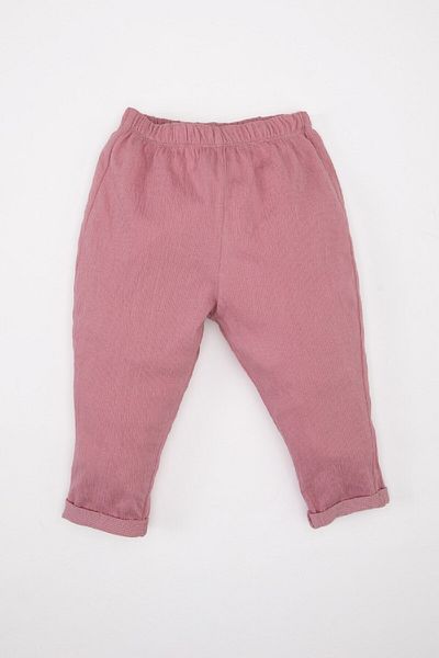 DeFacto Baby Girl 2-Piece Set Half Sleeve Blouse Pants with Elastic Waist C4013A524Sm