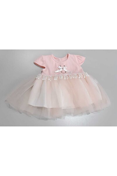 Sönmez Baby MİNİK KALP SÜSLEMELİ YAZLIK KIZ BEBE ÇOCUK ELBİSE