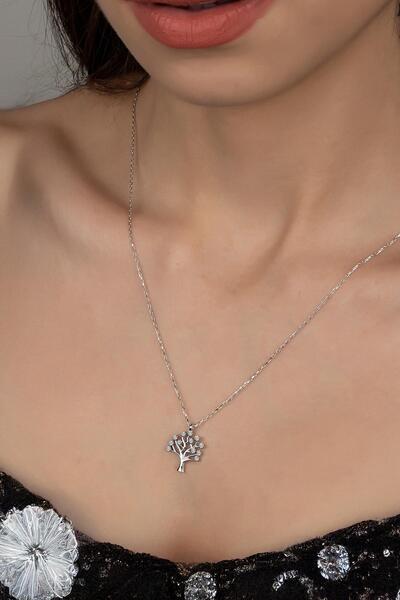 Swarovski Union Zirconia Kadın Hayat Ağacı Gümüş Kolye