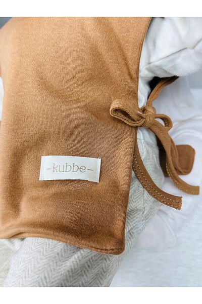 kubbe Camel Cotton Food and Drool Bib |   Modern Design, High Absorbency and Easy Dressing System