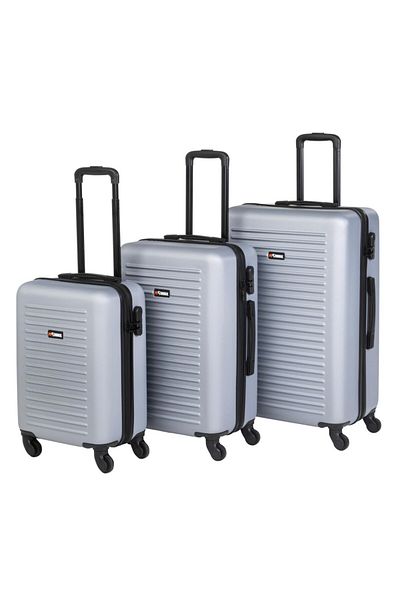 Excellent Houseware Valistă de călătorie pe roți set de 3 PROWORLD gri
