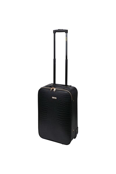 Excellent Houseware Bagaj de mână pe roți pentru avioane 30 l negru