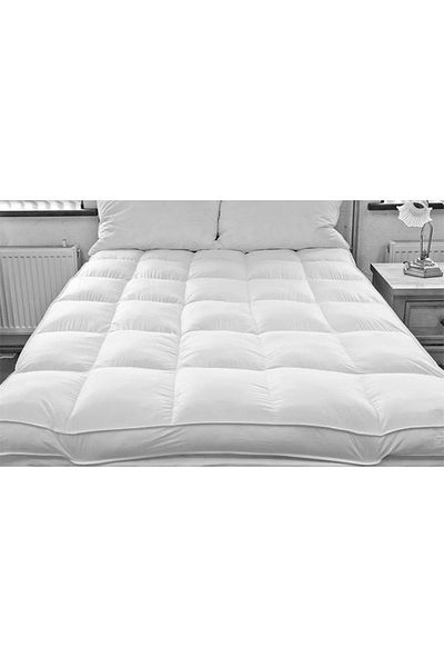 smart home Mattress King Size Topper Cotton White 180 x 200cm