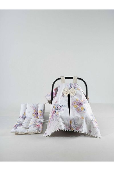 Letizia Floral Stroller Cover & Cushion Set
