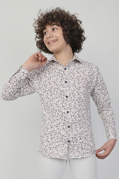 e-çocuk Πουκάμισο για αγόρι με floral σχέδιο 3507