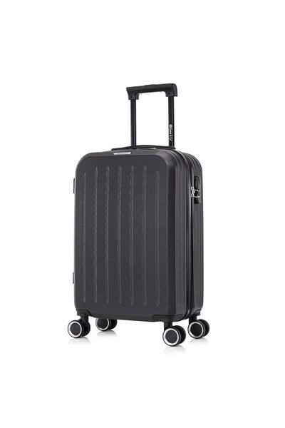 Quasar & Co. Troler Cabina Avion ®,model Legend,55x35x22cm,4 Roti,port Usb,cifru,abs,negru
