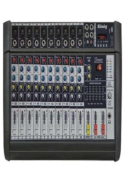 König Kj-10-500 2X500W 10 Channel Power Mixer