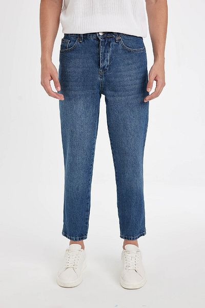 DeFacto Slim Crop Fit Στενή Εφαρμογή Κανονική μέση με στενό πόδι Jean παντελόνι B8324ax24sm