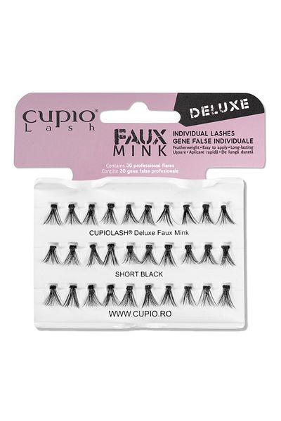 Cupio Deluxe Faux Mink Individual False Eyelashes - Short