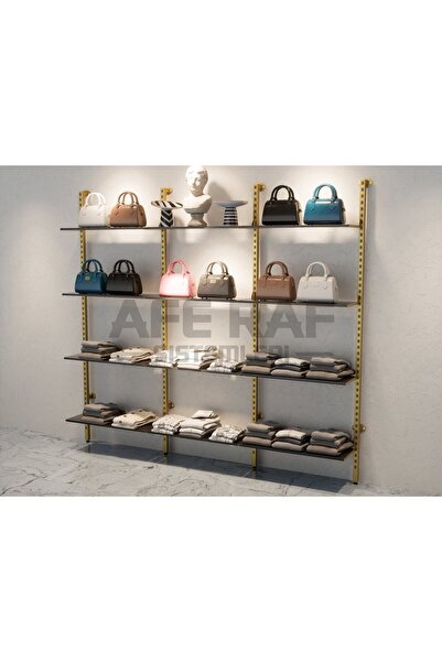 AFE DEKOR Mağaza Raf Sistemi, Askılık Sistemi, Butik Rafı, Mağaza Stand, Giyinme Odası-285*250
