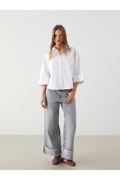 LC Waikiki Dámská košile oversize popelín