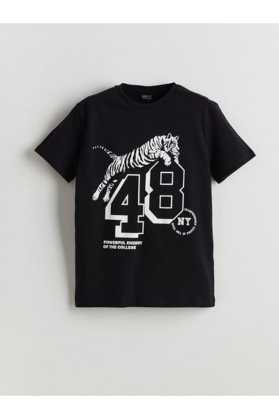 LC Waikiki Crew Neck Printed Boy's T-Shirt