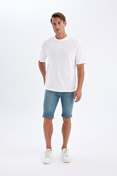 DeFacto Dfc - Super Skinny Fit Regular Waist Extra Skinny Leg Bermuda Shorts