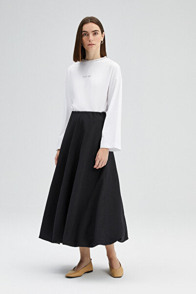 Touché Privé تنورة بالون بخصر مطاطي من Touche - أسود