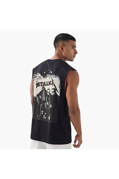 SP Characters Metallica Print Sleeveless T-shirt