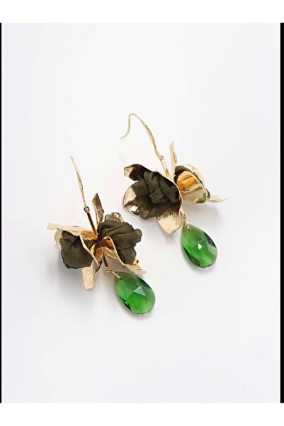 MODA Kararma Yapmayan Çelik Çiçek Taşlı Küpe – 3 Renk Seçeneği