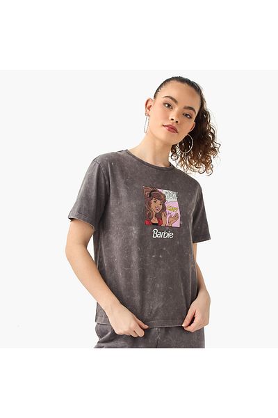SP Characters Barbie Print Crop T-shirt