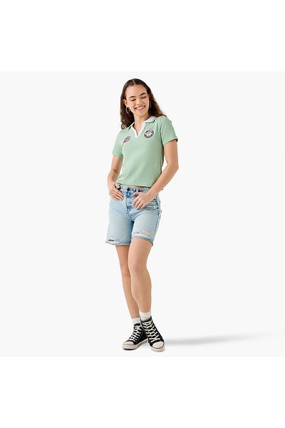 SP Characters Bugs Bunny Embroidered Polo T-shirt with Short Sleeves